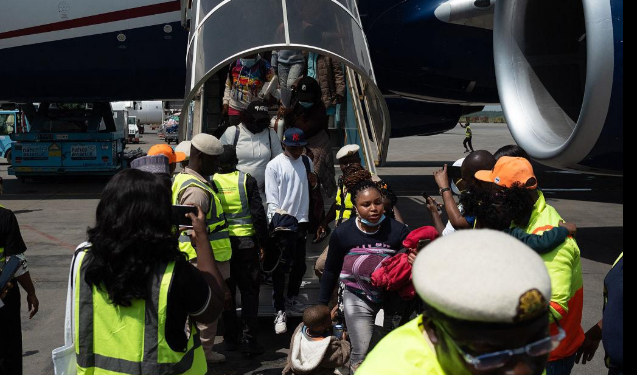 A fresh batch of 83 Nigerians arrive at the Murtala Muhammed International Airport, Lagos, from South Africa amid concerns over attacks targeting African migrants.