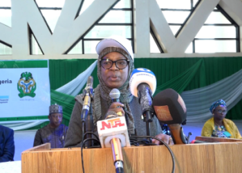 Acting Director of Corporate Communications and Investor Relations, Hakama Sidi-Ali, representing CBN Governor Olayemi Cardoso at the CBN Fair in Gombe.