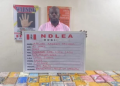 Social media influencer and businessman Afolabi Kazeem Michael, popularly known as KC Luxury, is paraded by the NDLEA over alleged involvement in an international cocaine trafficking network.