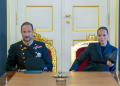 Princess Ingrid Alexandra, Norway’s Crown Princess and heir to the throne, attends a cabinet meeting with her father, King Haakon VIII, at the Royal Palace in Oslo following the death of her grandfather, King Harald V.