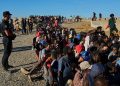 Migrants who crossed from Morocco to Spain.