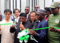 Minister of Power, Joseph Tegbe, and Managing Director/CEO of Transmission Company of Nigeria (TCN), Sule Ahmed Abdulaziz, during the commissioning of the upgraded substations on Monday in Lagos.