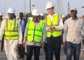 Minister of State for Works, Sen. Bello Goronyo; Minister of Works, Sen. Dave Umahi; during inspections of the Carter Bridge and Iddo Bridge in Lagos