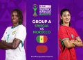 Senegal and Morocco players pose ahead of their crucial Group A clash at the 2026 Women's Africa Cup of Nations in Morocco