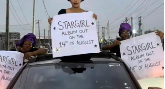 Mother of Afrobeats star, Oyinkansola Aderibigbe, popularly known as Ayra Starr, Nene Aderibigbe on the street of Lagos campaigning