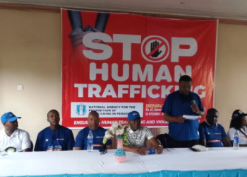 Officials during a sensitization event organized by the National Agency for the Prohibition of Trafficking in Persons, NAPTIP as the agency intensifies efforts to combat sexual and gender-based violence and protect victims.