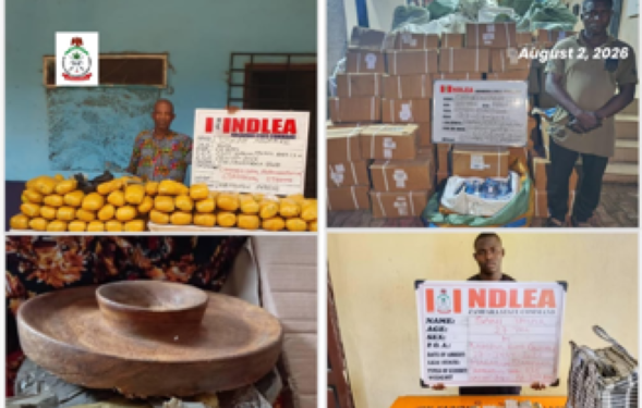 Cocaine concealed in a mortar and backpack seized by NDLEA operatives
