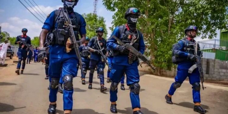 NSCDC operatives in training