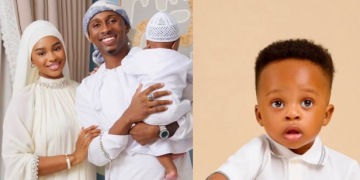 Nigerian influencer Priscilla Ojo and Tanzanian singer Juma Jux with son