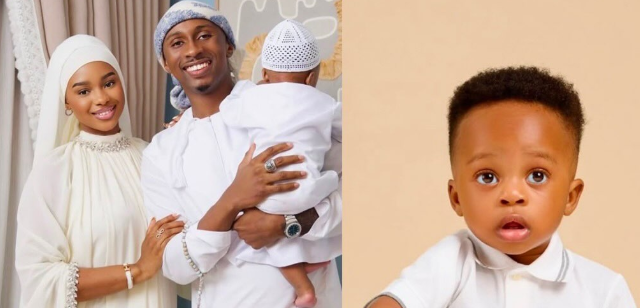 Nigerian influencer Priscilla Ojo and Tanzanian singer Juma Jux with son