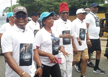 Participants at “Unite Against Terror” rally in Anambra State
