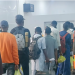 67 Nigerian returnees from South Africa arrive at the Murtala Muhammed International Airport.