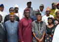 Gov. Makinde with Oriire abductees and members of the Judicial Commission of Inquiry in Ibadan.