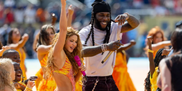 Shakira and Burna Boy performing at the 2026 FIFA World Cup