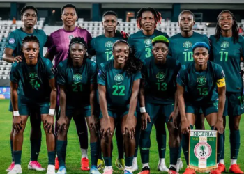 Nigeria’s Super Falcons pose for a team photo during their 2026 WAFCON campaign, following their 2-1 defeat to South Africa that ended their 2027 World Cup hopes.