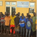The suspects arrested over the alleged vandalism of the newly constructed Festac-Alakija Bridge in Lagos, paraded by security officials following a midnight enforcement operation.