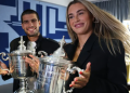 Tennis champions pose with their trophies as the US Open prepares to offer the biggest prize fund in Grand Slam history