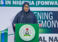 The First Lady represented by the wife of the Vice President Shettima, at the FOMWAM event