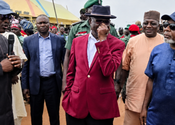 Wike with some other government officials during the rally
