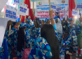 Women Leaders with their banners in support for Tinubu and Shettima 2027