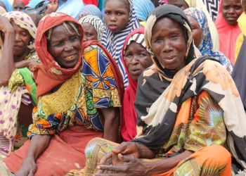Women and children displaced by violence in Zamfara state