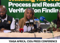 YIAGA Africa officials present their findings at a press conference, commending INEC and security agencies for their conduct during the Osun governorship election