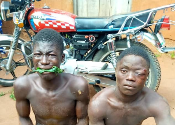 Police arrest suspected motorcycle robbers in Delta, recovering three motorcycles and two pump-action guns during the investigation.