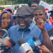 Members of the Coalition of Civil Society Organizations for Good Governance in Nigeria during a rally in Abuja, calling on the DSS to arrest activist Omoyele Sowore.