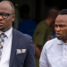 Adeniyi Mobolaji Kayode, leaves court with his lawyer on Thursday