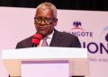 Dangote during the signing ceremony for the refinery’s IPO at Eko Hotel and Suites, Victoria Island, Lagos