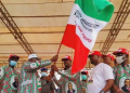 APC candidates and supporters celebrate the party’s victory in the Enugu State local government elections, where it secures all 17 chairmanship and 260 councillorship seats.