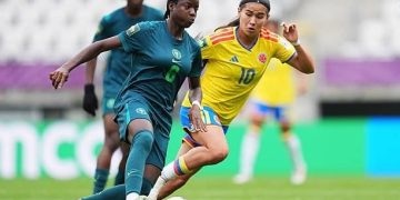 Nigeria’s Falconets battle Colombia in a tense quarter-final clash at the 2026 FIFA U-20 Women’s World Cup in Poland, where a late stoppage-time goal ends Nigeria’s campaign.