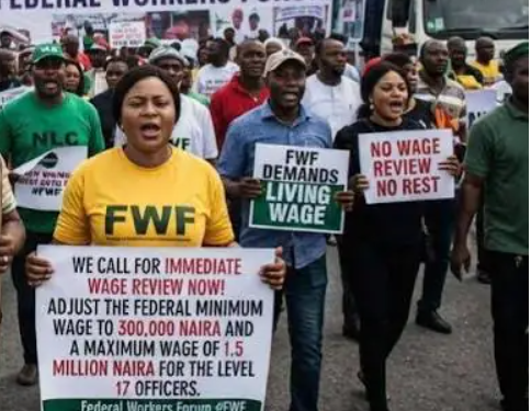 The Federal Workers Forum, FWF, has written to President Bola Tinubu and the National Assembly, demanding an immediate review of the salaries of federal civil servants and an increase in the minimum wage from N70,000 to N300,000