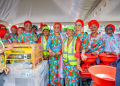 First Lady Oluremi Tinubu at the flag-off of the RHI-SDGs women’s empowerment programme in Owerri, Imo State, where 2,500 women across the five South-East states receive business equipment to start or expand their businesses.