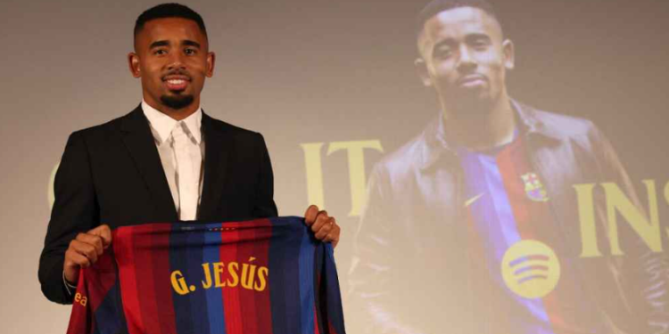 Gabriel Jesus joined Barcelona after four years at Arsenal.