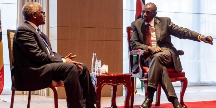 William Ruto and Aliko Dangote as Kenya faces a court challenge over the proposed Dangote refinery in Lamu County.