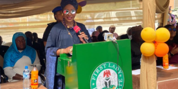 Kwara First Lady Amb. Olufolake AbdulRazaq inaugurates the Olufolake Women ICT E-Learning and Skills Acquisition Centre in Ilorin