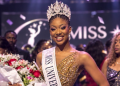 Miss Universe Nigeria 2026, Danielle Adewusi of Lagos State, displays her crown and sash after emerging winner at the pageant’s grand finale in Lagos.