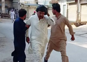 Survivors of a bomb attack at a mosque in Pakistan’s northwestern Khyber Pakhtunkhwa province.