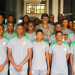 NFF acting General Secretary Emmanuel Ikpeme with Nigeria's Falconets and Flamingos