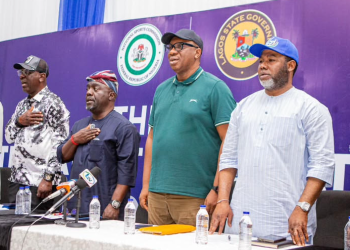 NSC Director-General Bukola Olopade with other officials during preparations for EKO 2026 in Lagos