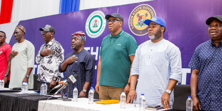 NSC Director-General Bukola Olopade with other officials during preparations for EKO 2026 in Lagos