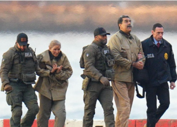 Former Venezuelan President Nicolás Maduro and his wife, Cilia Flores detained by U.S. forces during a January 2026 military and intelligence operation in Caracas.