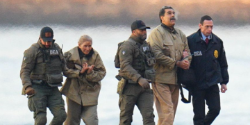 Former Venezuelan President Nicolás Maduro and his wife, Cilia Flores detained by U.S. forces during a January 2026 military and intelligence operation in Caracas.