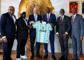 Nigerian delegation from NFF and NSC meets FIFA president Infantino.