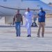 An aircraft and officials at Gusau International Airport ahead of Zamfara’s planned commercial flight operations and installation of internet facilities.
