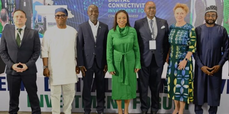 Policymakers, investors, telecoms operators, infrastructure providers and development partners pose for a group photograph at the inaugural Nigeria Digital Connectivity Investment Forum in Abuja.