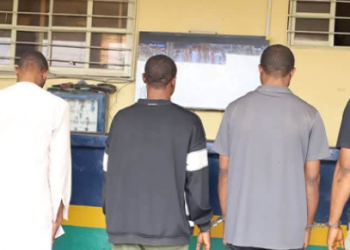 The suspects arrested by the FCT Police Command in connection with an alleged ‘one chance’ robbery operation in Abuja