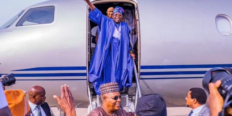 President Bola Ahmed Tinubu departs Paris, France, for Nigeria after ending his working vacation.