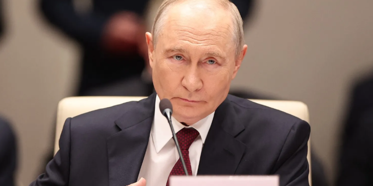 Russian President Vladimir Putin speaks during an economic forum in Russia’s Far East, where he says a peace agreement to end the war in Ukraine remains possible.